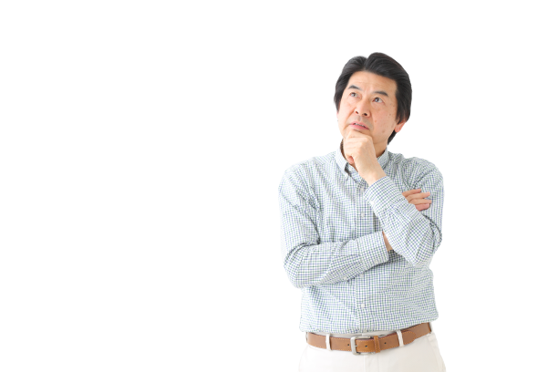 悩むおじさん
