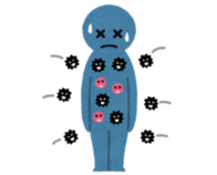 免疫力・体力が落ちるイラスト